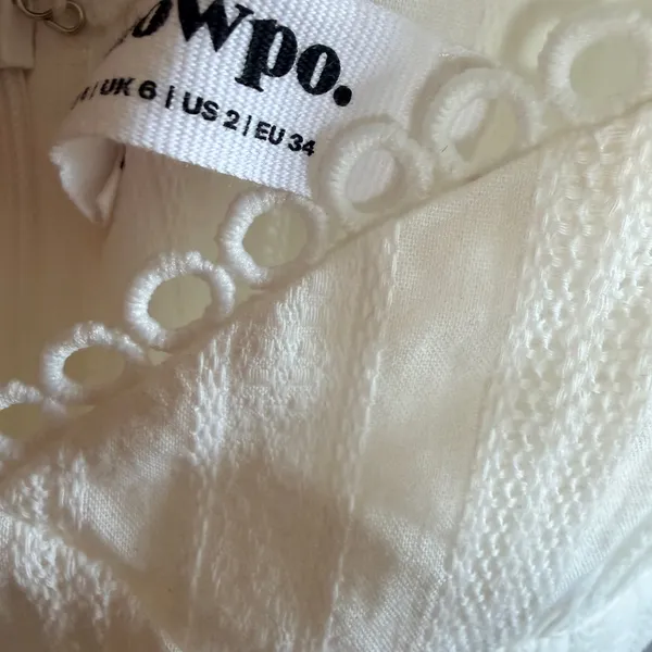 Showpo White Lace Trim Peasant Dress - Image 6
