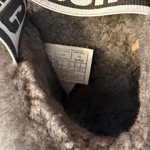 UGG Charcoal Plush Slippers - Image 2