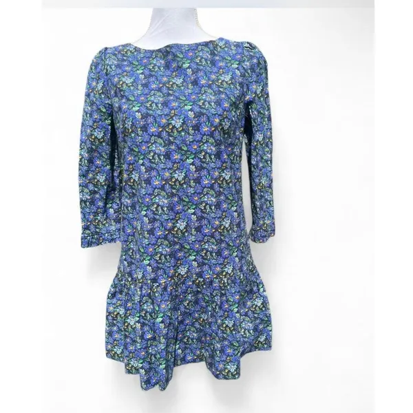 Free People Women's The Avenue Mini Dress Blue Floral Size S NWOT 97% cotton - Image 8