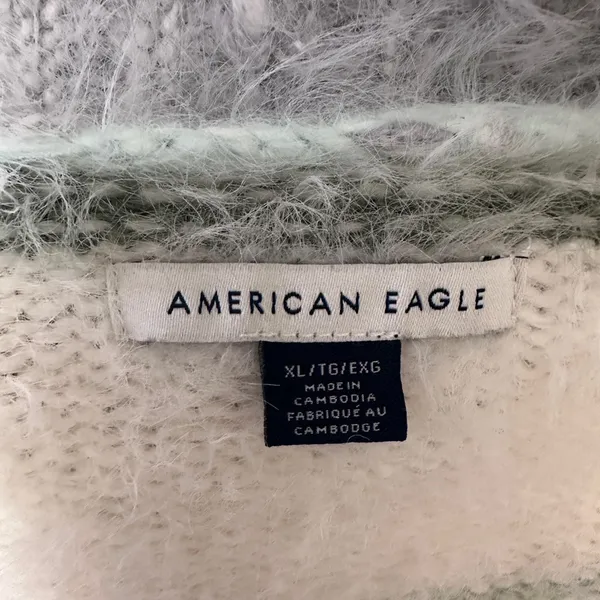 American Eagle Whoa So Cozy Waffle V- Neck knit cardigan; size XL; Like New! - Image 5
