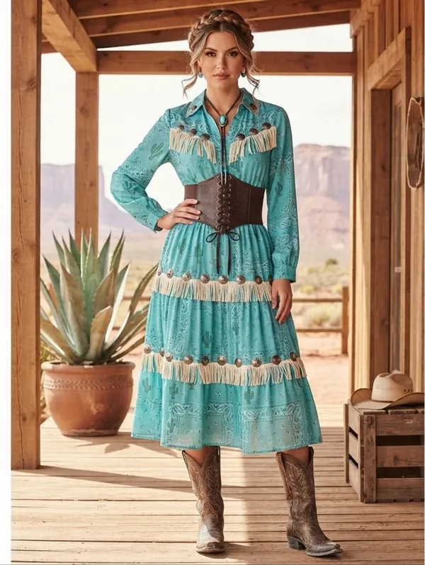 Vintage Style Brown Faux Leather Lace Up‎ Elastic Girdle Casual Wide Waistband - Image 14
