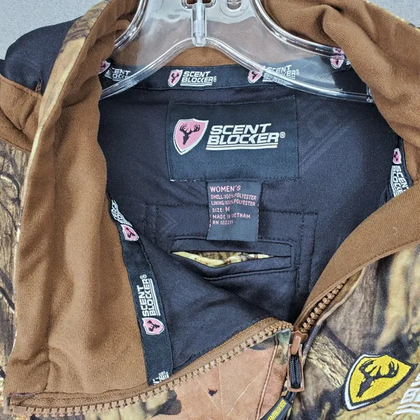 Scent Blocker Women's Insulated Jacket Body Lock Sz M Hunting Camo Brown 3 Layer - Image 3