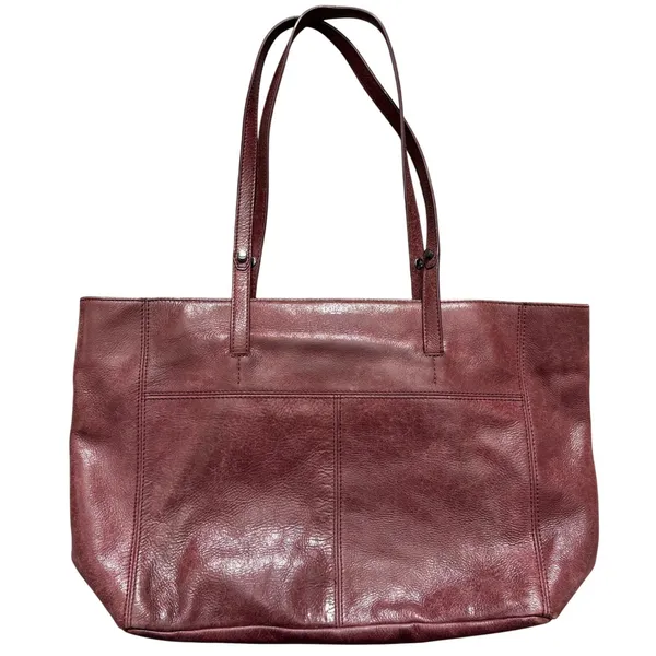 EUC Botkier Large Leather Tote‎ Bag Red Brown Zip Tassels - Image 2
