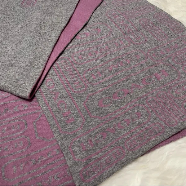Coach Signature Logo Monogram Statement Scarf Y2K Nostalgia Winter Cozy - Image 4