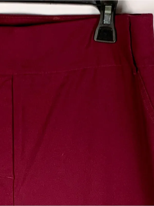 Chico's So Slimming Women's Size 2 Pants Burgundy Wine Pull On Stretch - Image 7