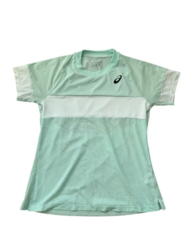 ASICS Women’s Mint Green Jersey Short Sleeve Top Size Large - Image 3