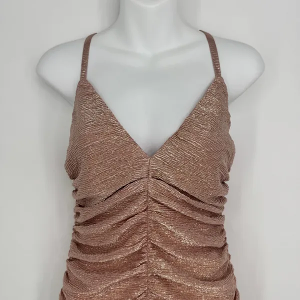 NBD Amora Midi Dress‎ Medium Pink Ruched Bodycon Cocktail Party Glam Night Out - Image 5