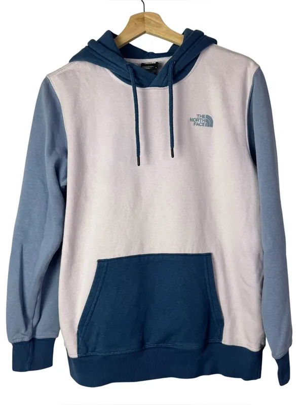 The North Face Pink & Blue Colorblock Pullover Hoodie Sweatshirt M - Image 2