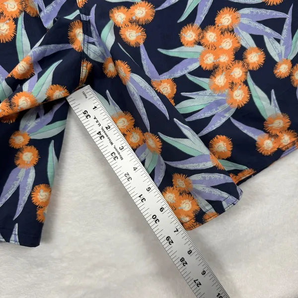 Patagonia Baggies Board Shorts‎ Floral Print Swim Trunks Orange Blue Size 14 - Image 4