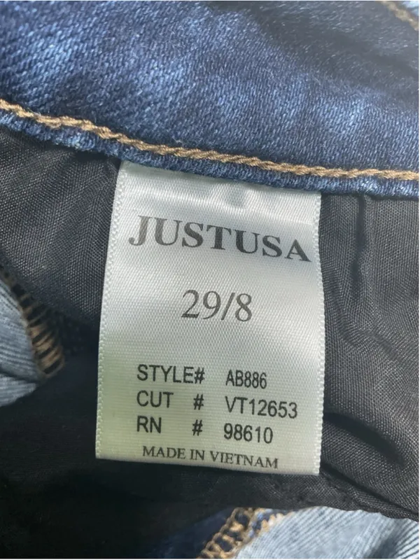 JUSTUSA Women’s Bootcut Blue Denim Jeans Medium Wash Stretch size 29/8 - Image 5