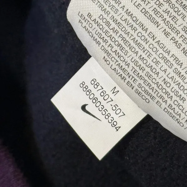 Nike Track & Field Purple Cropped Sweatshirt‎ Cozy Fleece Pullover Boxy Size M - Image 8