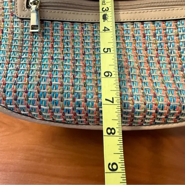 Simply Noelle Woven Rattan Straw Colorful Multi Shoulder Crossbody Bag Purse‎ - Image 9