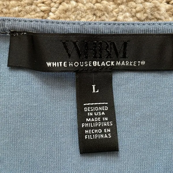 WHBM White House Black Market blue knit top sz L - Image 3