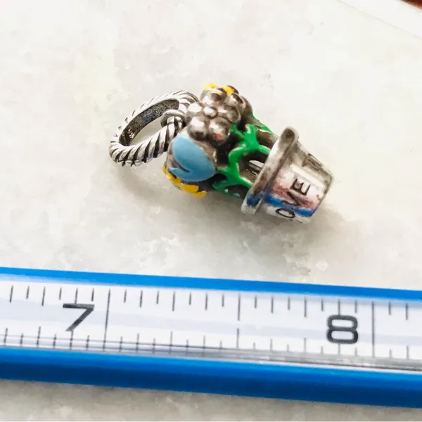 Brighton Colorful Flowerpot Charm Enameled - Image 5