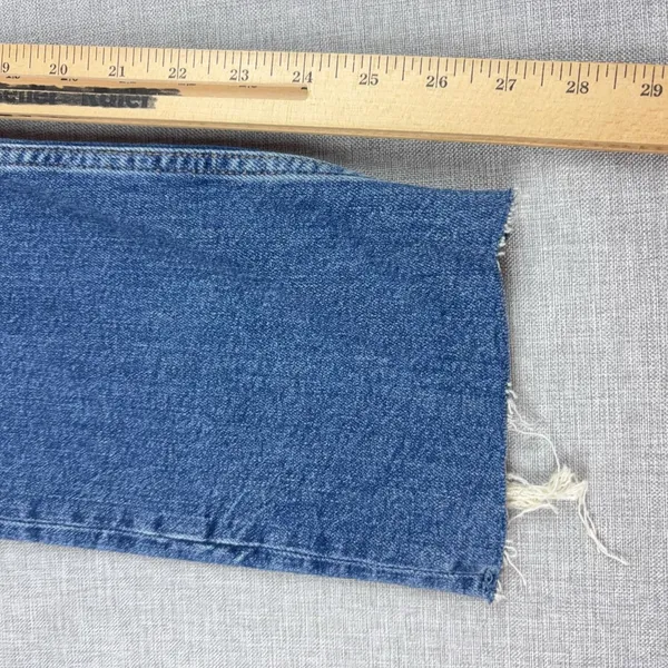 We The Free Jeans Womens 27 Blue Medium Wash High Rise Straight Distressed Denim - Image 2