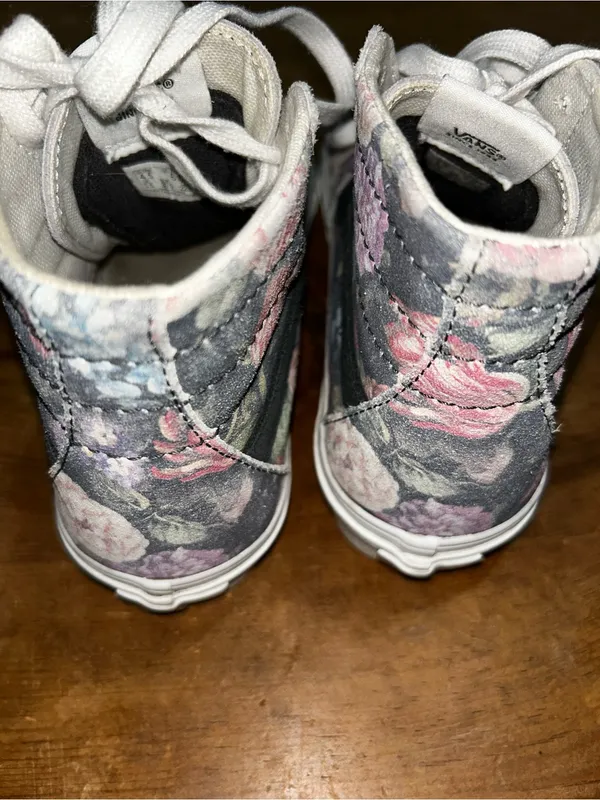 Vans Sk8-Hi Women’s Floral High Top Sneakers Black Multi Size 6 - Image 3