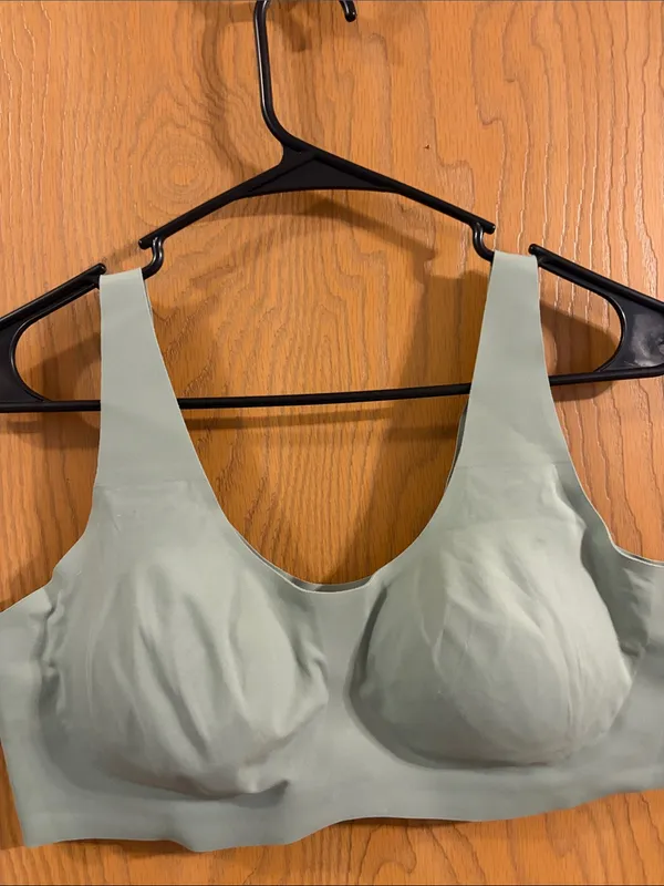knix Women’s Sage Green LuxLift‎ Pullover Seamless Wireless Scoop-Neck Bra XL - Image 4