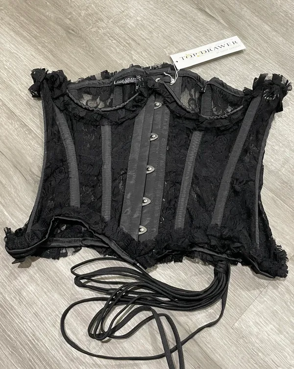 Daisy Black Lace Dark Angle Costume Size L - Image 6