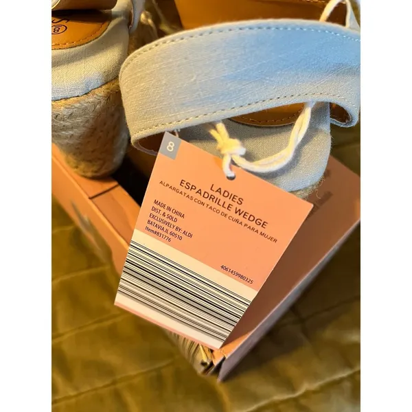 Serra Ladies Espadrille blue wedges NWT/Box Sz 8‎ - Image 4