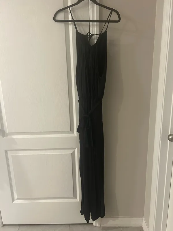 NWT Halara Sleeveless Tie Back Belted Pocket Cut Out Cool Touch Jumpsuit-UPF50+ - Image 5