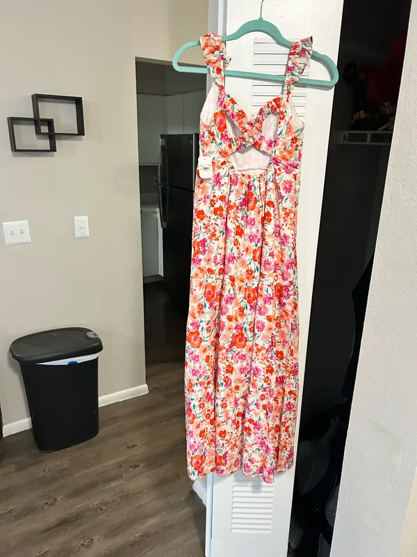 Altar'd State Pink and white floral maxi dress - Image 2