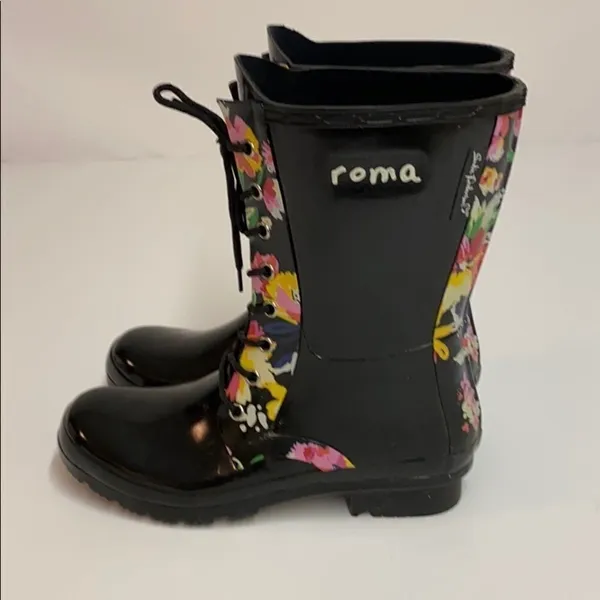 Roma Epaga' Floral Rain Boot size 8‎ - Image 6