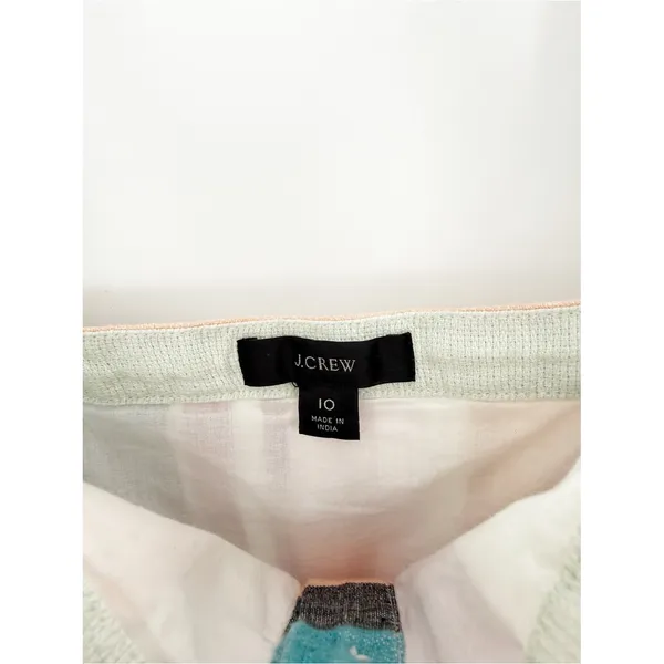 J.Crew Linen Striped Button Front Midi Dress‎ Women's 10 Coastal Chic - Image 6