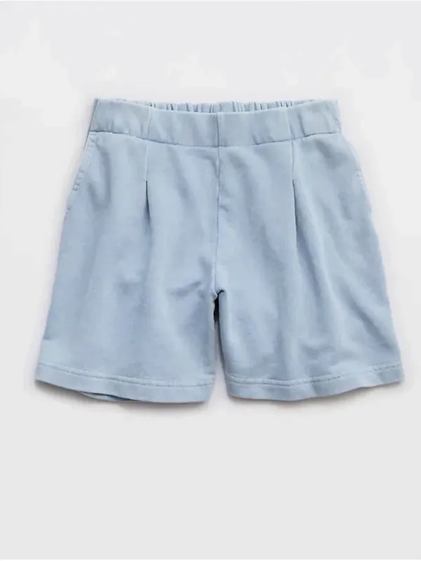 NWT Aerie New Heights Trouser Fleece Shorts XS Cloud Blue - Image 2
