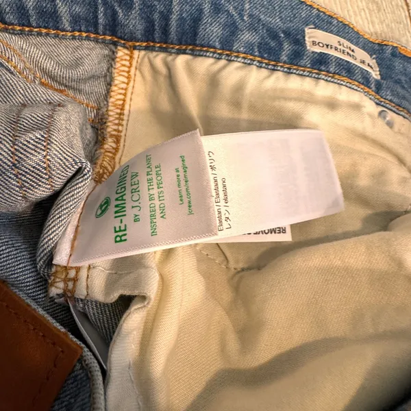 NWT J. Crew Slim Boyfriend Jeans Size 26 Light Wash Denim Womens‎ Casual - Image 9