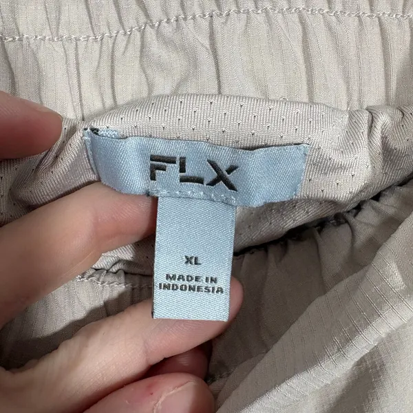 FLX Athletic Gym Shorts Light Gray Elastic Waist Athleisure - Women's size XL - Image 4