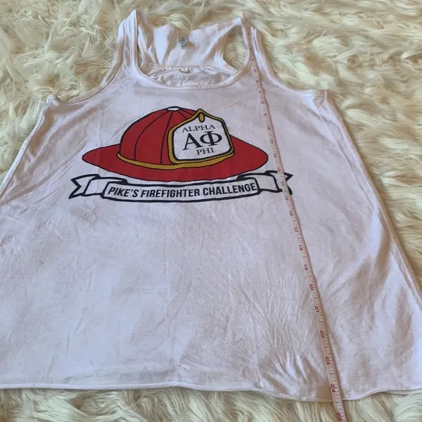 Women’s Alpha Phi & Pike Sorority Firefighter Challenge Tank Top Size Small - Image 3