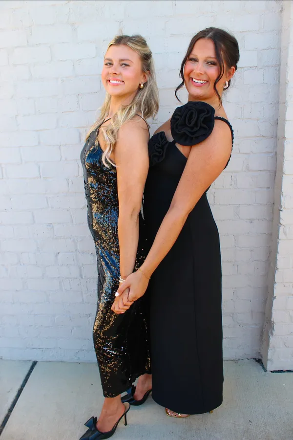Black Long Sequin Formal Dress Size XS - Image 5