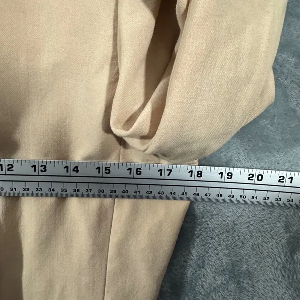 Vintage INC Beige Double Breasted Pure New Wool Trench Coat Size 10, Leopard - Image 7