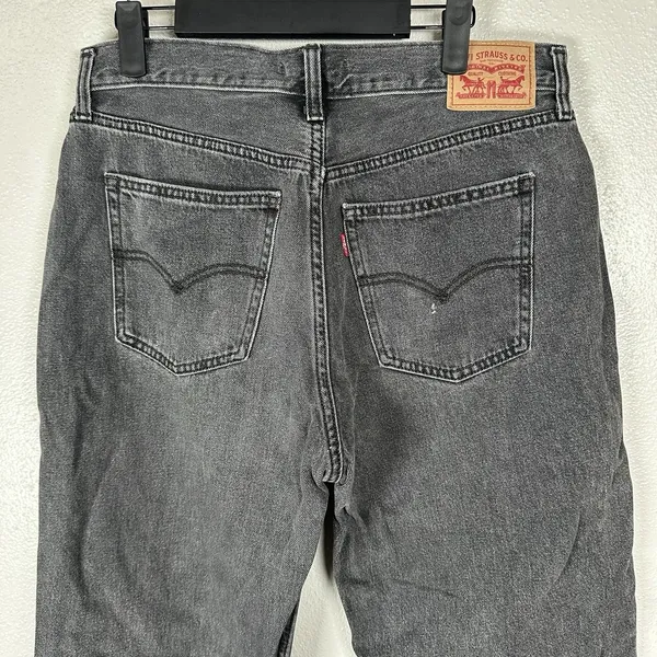 Levi's Low Pro Straight Jeans Womens 29 Black Wash Denim 90s Style 100% Cotton - Image 4