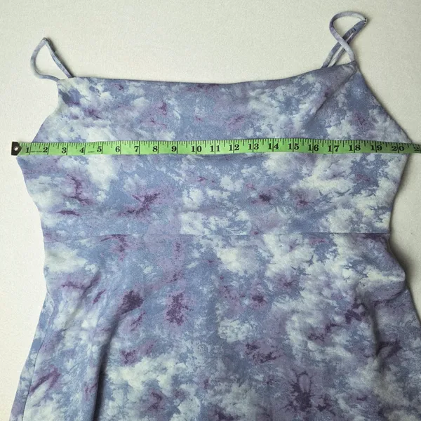 ASTR The Label Purple Marble Print Cowl Neck Spaghetti Strap Mini Dress‎ XL - Image 10