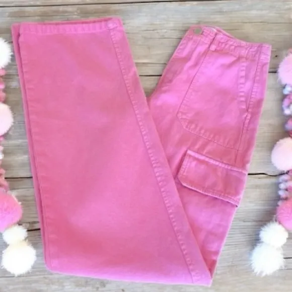 Zara Pink Straight Leg Jeans - Image 4