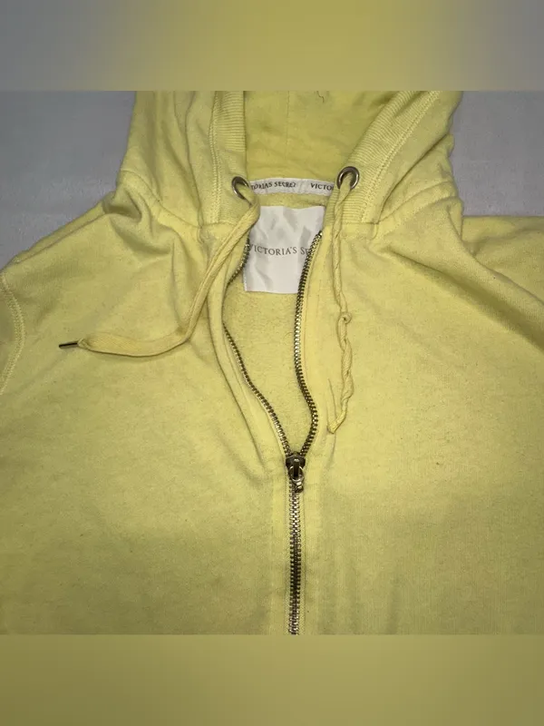 VTG Victoria's Secret Supermodel Essentials Bling Angel Wings Sweat Set Yellow L - Image 4