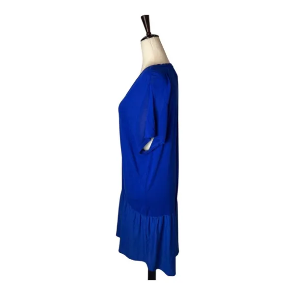 Anthropologie Dolan Left Coast Dress Women Small Blue High Low Tunic Preppy‎ - Image 6