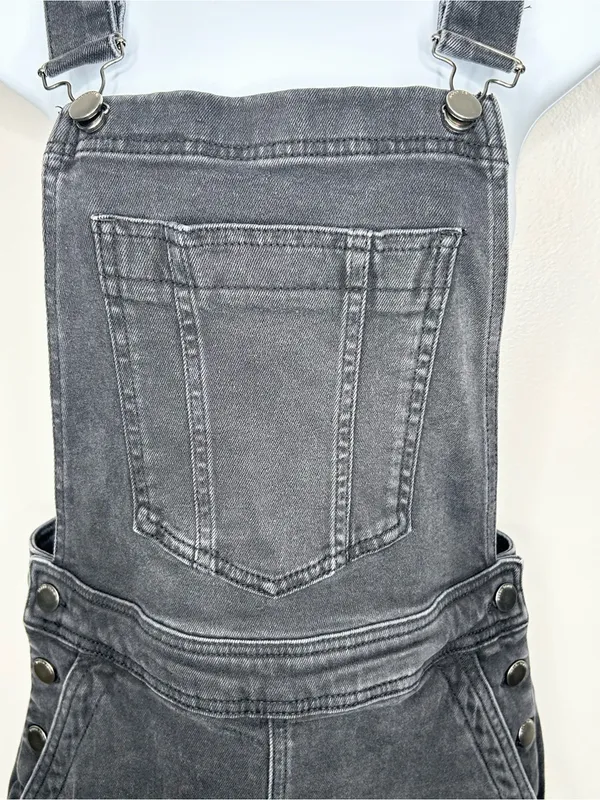 Boden Easy Overall Dress Washed Black Denim Size 4 - Image 6