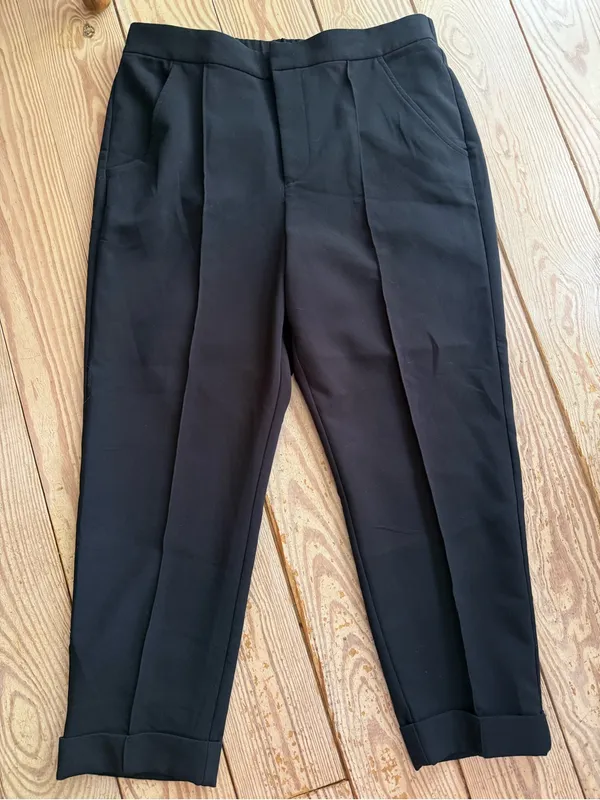 Maeve Anthropologie Black Tapered Pants size 14 petite - Image 2