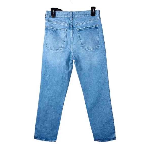 GAP Cheeky High Rise Straight Leg Jeans Women's 6/28 Light Wash Button Fly Ankle - Image 6