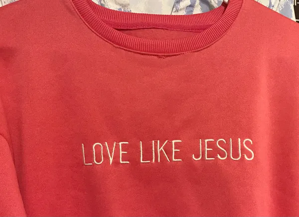 SheIn Pink Christian sweatshirt - Image 3