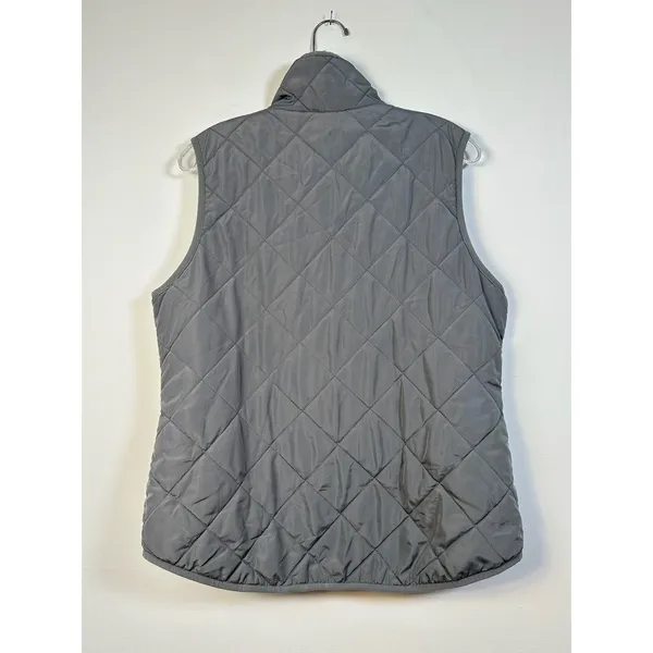 Market & Spruce‎ Grey Quilted Zip Up Vest Mock Neck WECSH004 Womens XL - Image 2