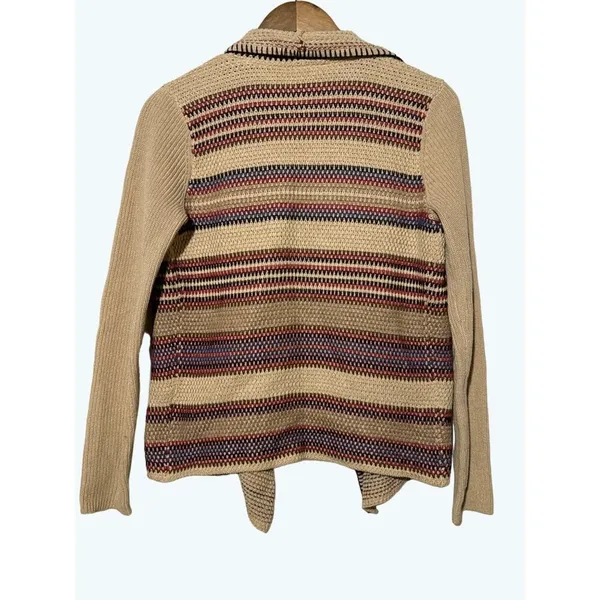 Lauren Ralph Lauren Jeans · Small · Striped Waterfall Draped Cotton Cardigan - Image 2