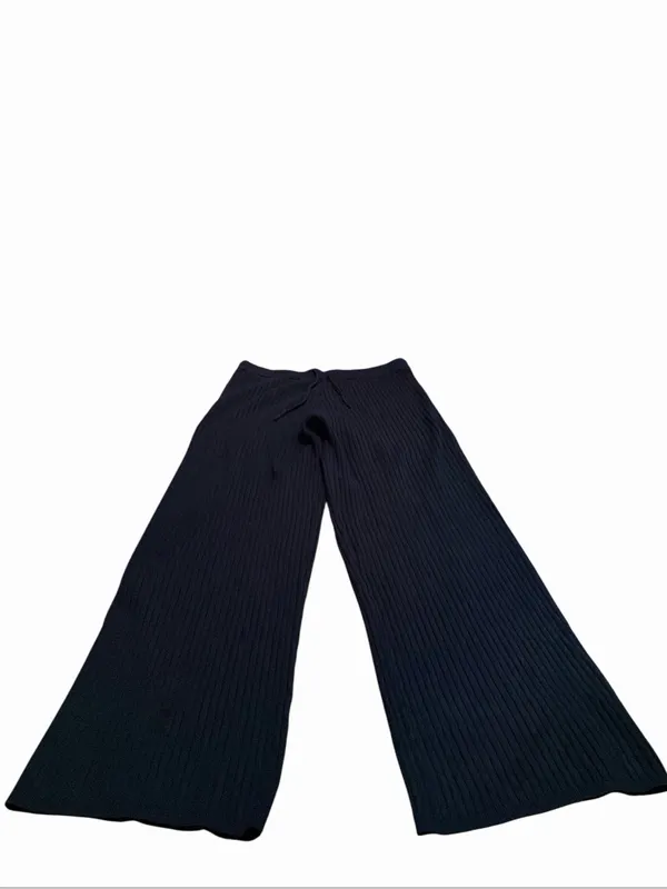PINK Victoria's Secret Ribbed Wide-Leg Knit Sweater Pants Size Medium - Image 3