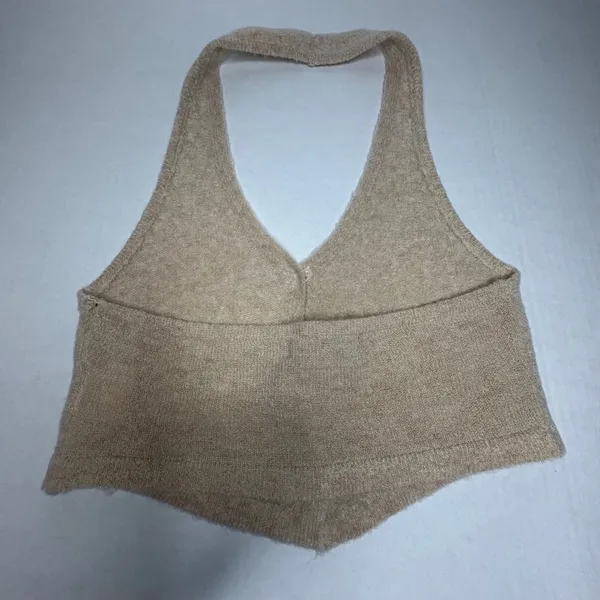 VRG GRL Halter Top Knit‎ Sweater Vest Button Front Sleeveless XS - Image 6