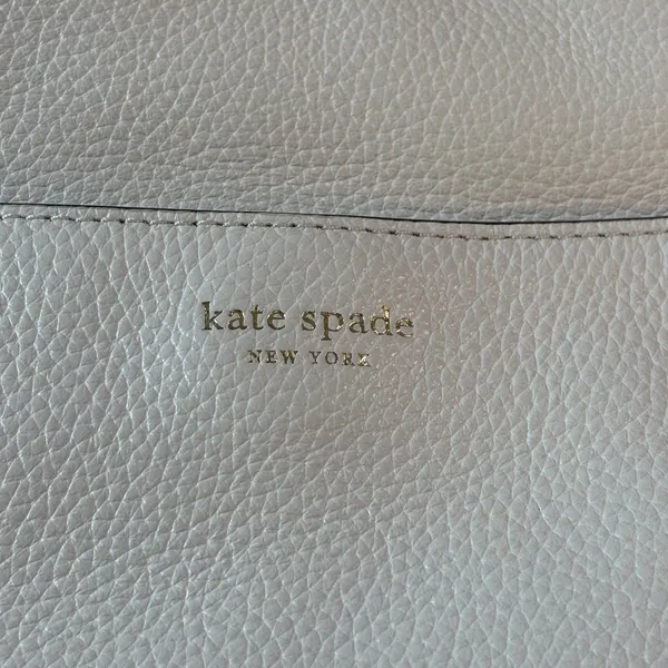 Kate Spade New York White‎ Pebbled Leather Shoulder Bag Hobo with Dust Bag - Image 6