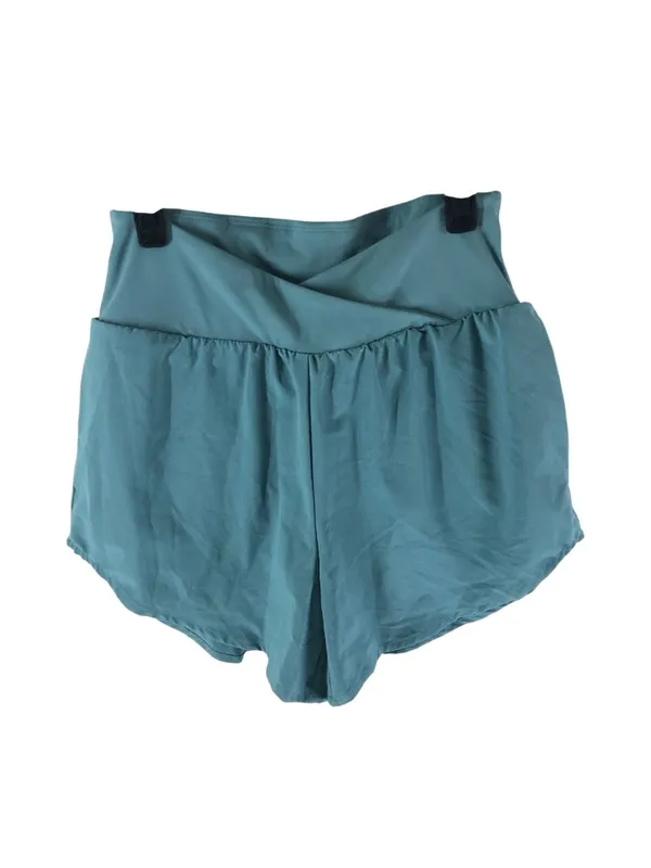 Halara Breezeful High Waisted Crossover 2-in-1 Quick Dry Shorts Pockets Blue XS - Image 4