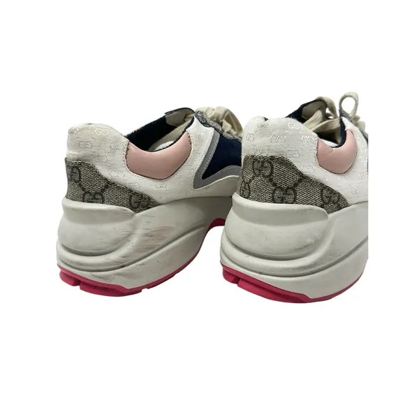 Gucci Rhyton GG Canvas Multi Monogram Low Top Sneakers Runners Size 38.5 - Image 8