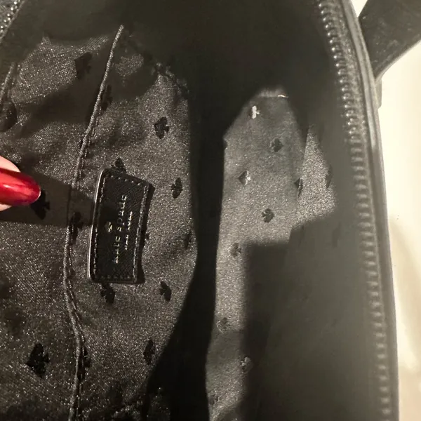 Kate Spade New York Ina Greta Court Black Glitter Handbag Satchel Mini Tote - Image 6